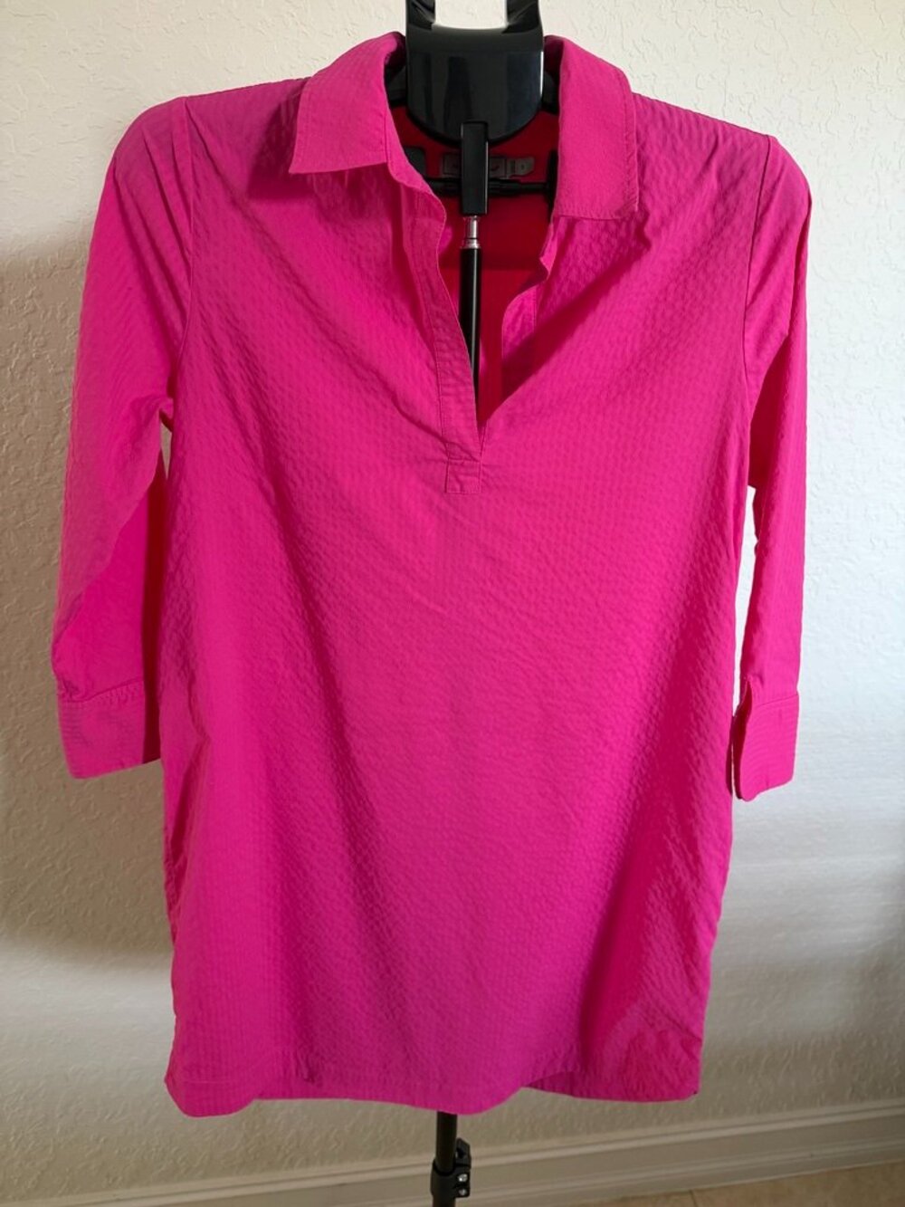 Vineyard Vines Performance Harbor Popover Shirt Dress Small Pink Beach Coverup